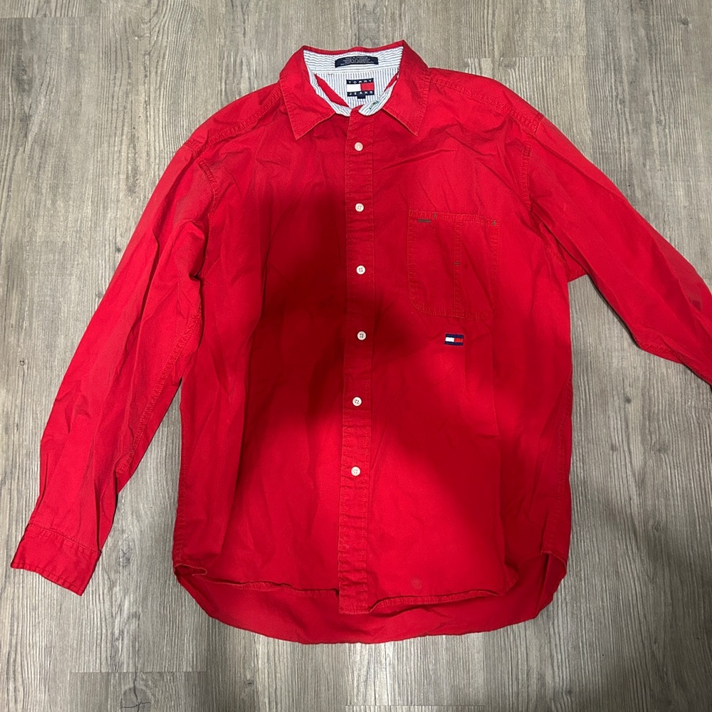 Vintage Tommy Hilfiger Red button down Shirt